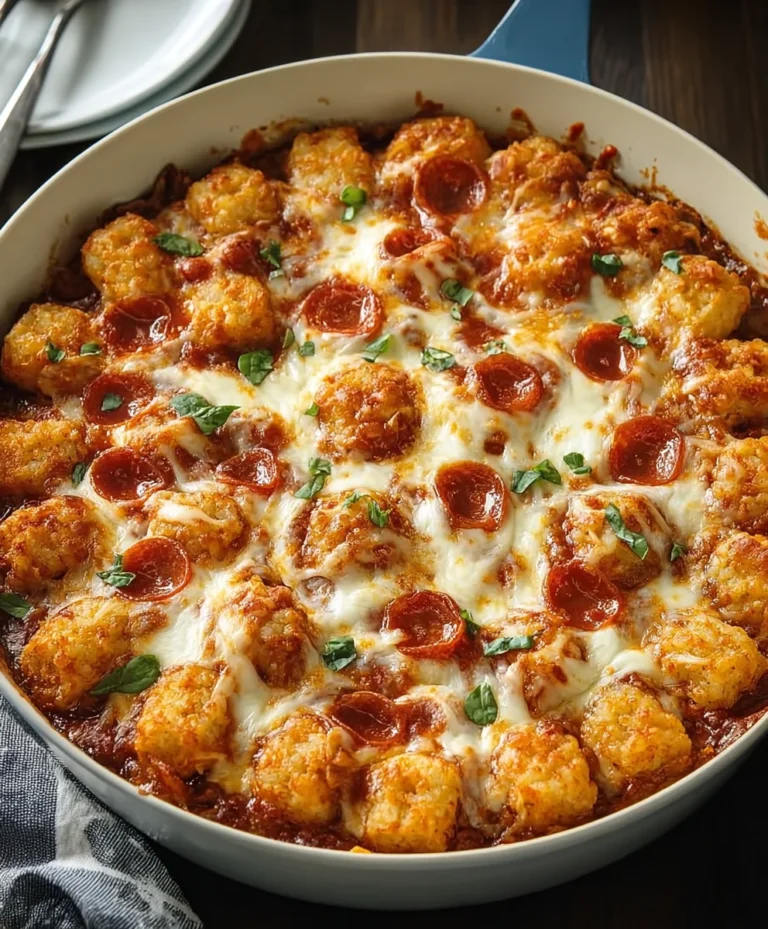 Cheesy Beef Pizza Tot Casserole Easy Comfort Food