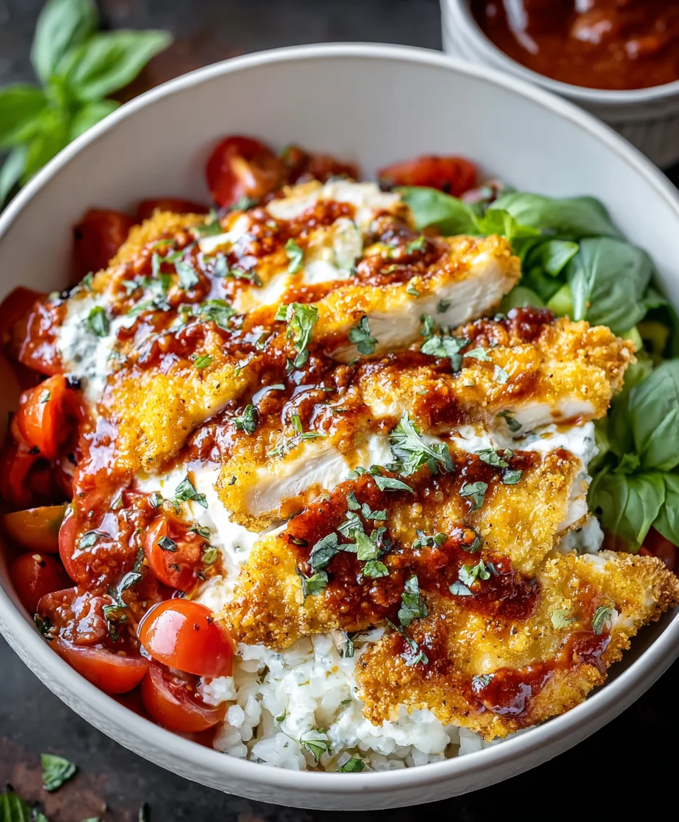 Chicken Parm Cottage Cheese Bowl-Healthy & Easy Recipe