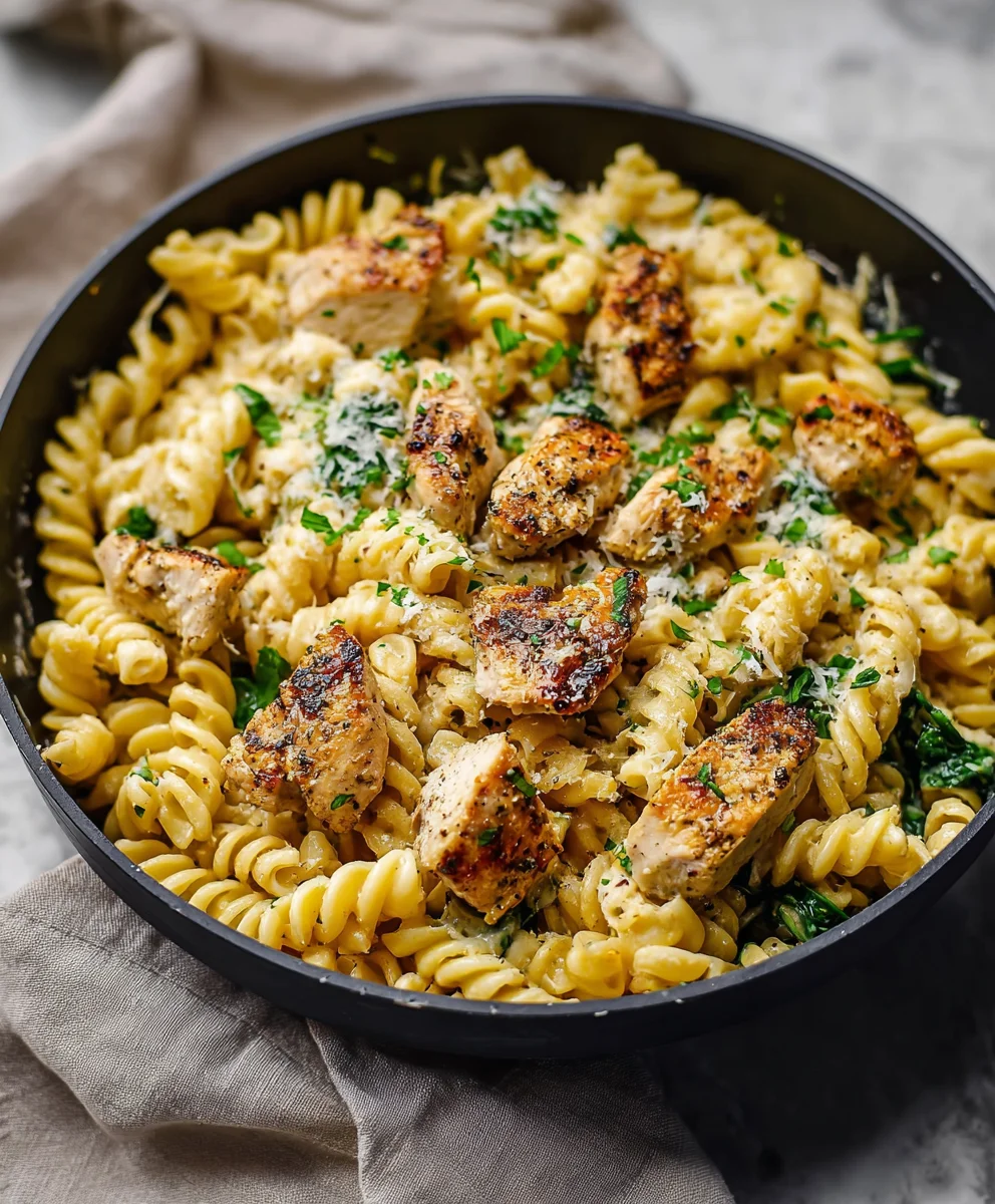 Healthy Garlic Parmesan Chicken Pasta Recipe