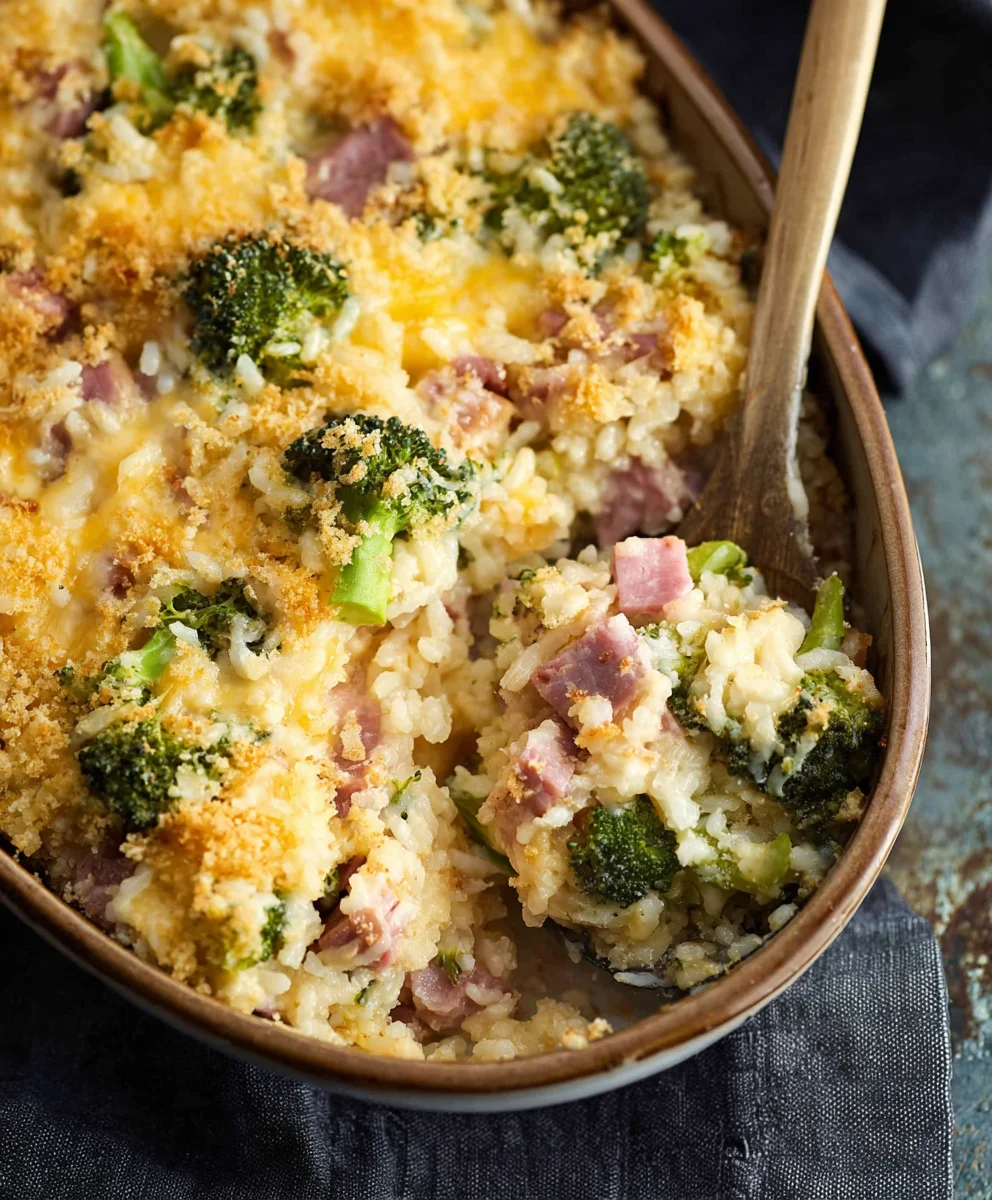 Beef Beef Ham Casserole Broccoli Rice Delight