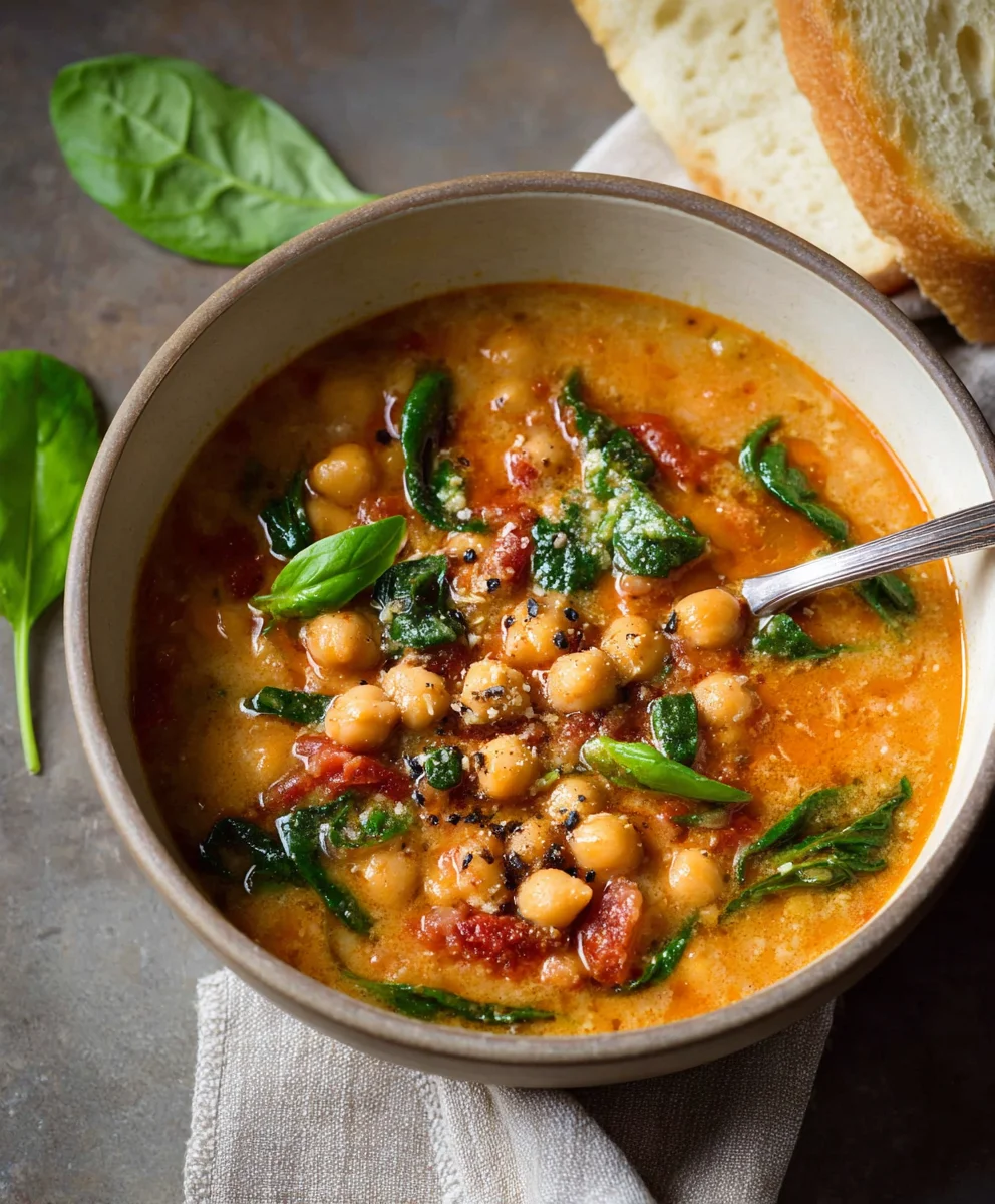 Hearty Tuscan Garbanzo Bean Soup Recipe