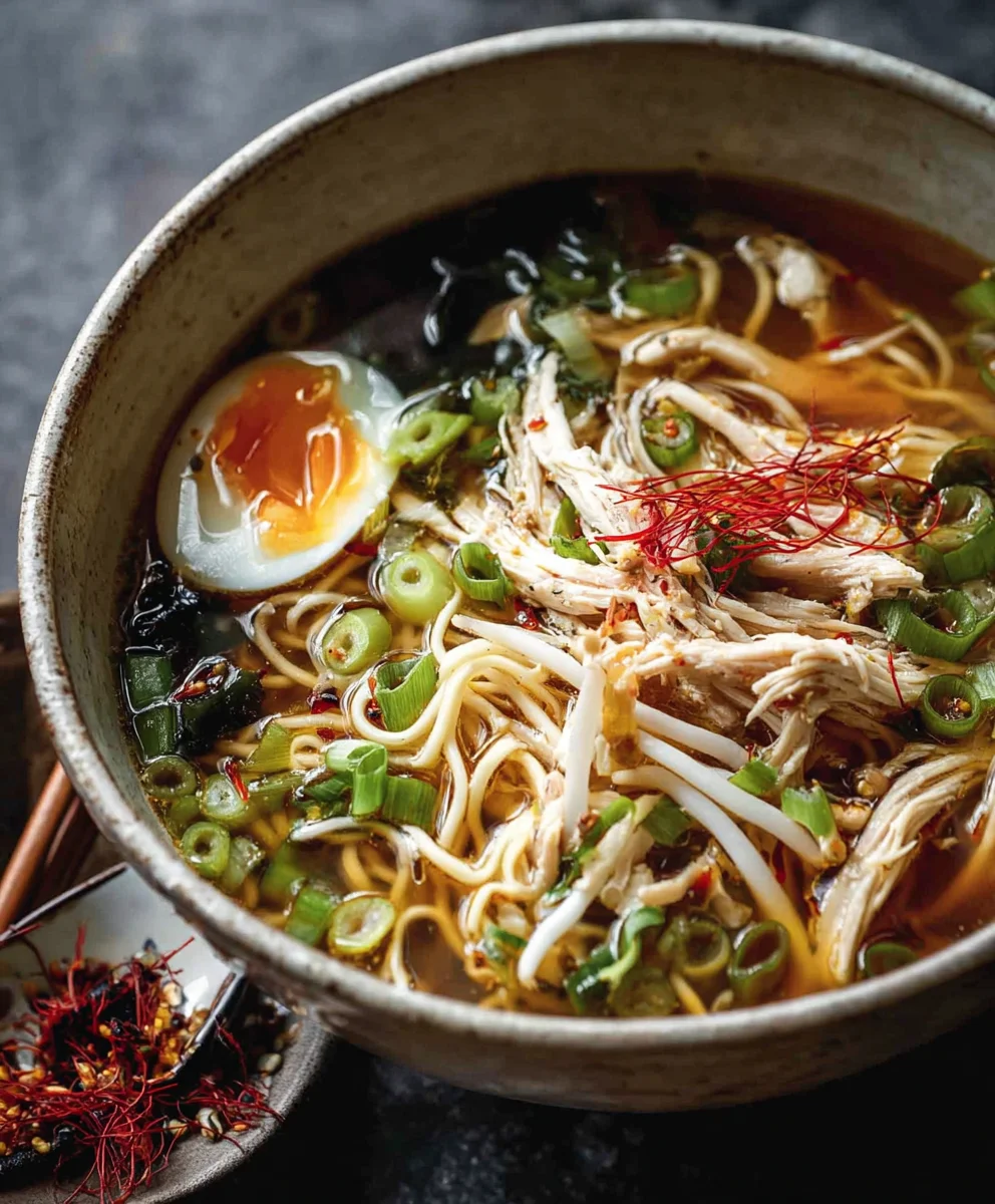 Gin Extract Scallion Chicken Noodle Soup - Flavorful & Quick Recipe