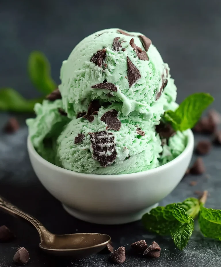 Easy Mint Chocolate Chip Ice Cream Recipe-Cool Treat
