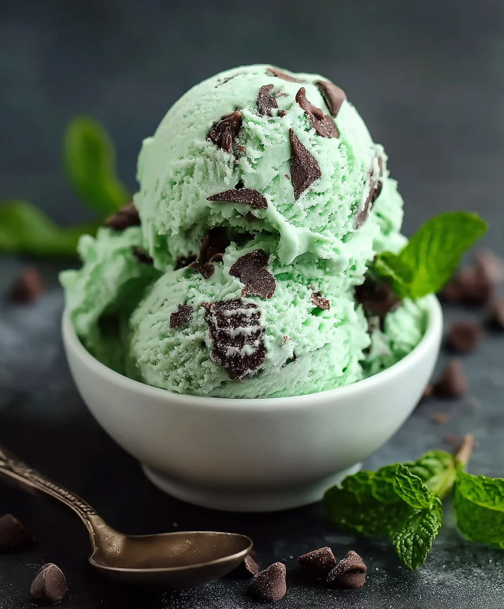 Easy Mint Chocolate Chip Ice Cream Recipe-Cool Treat