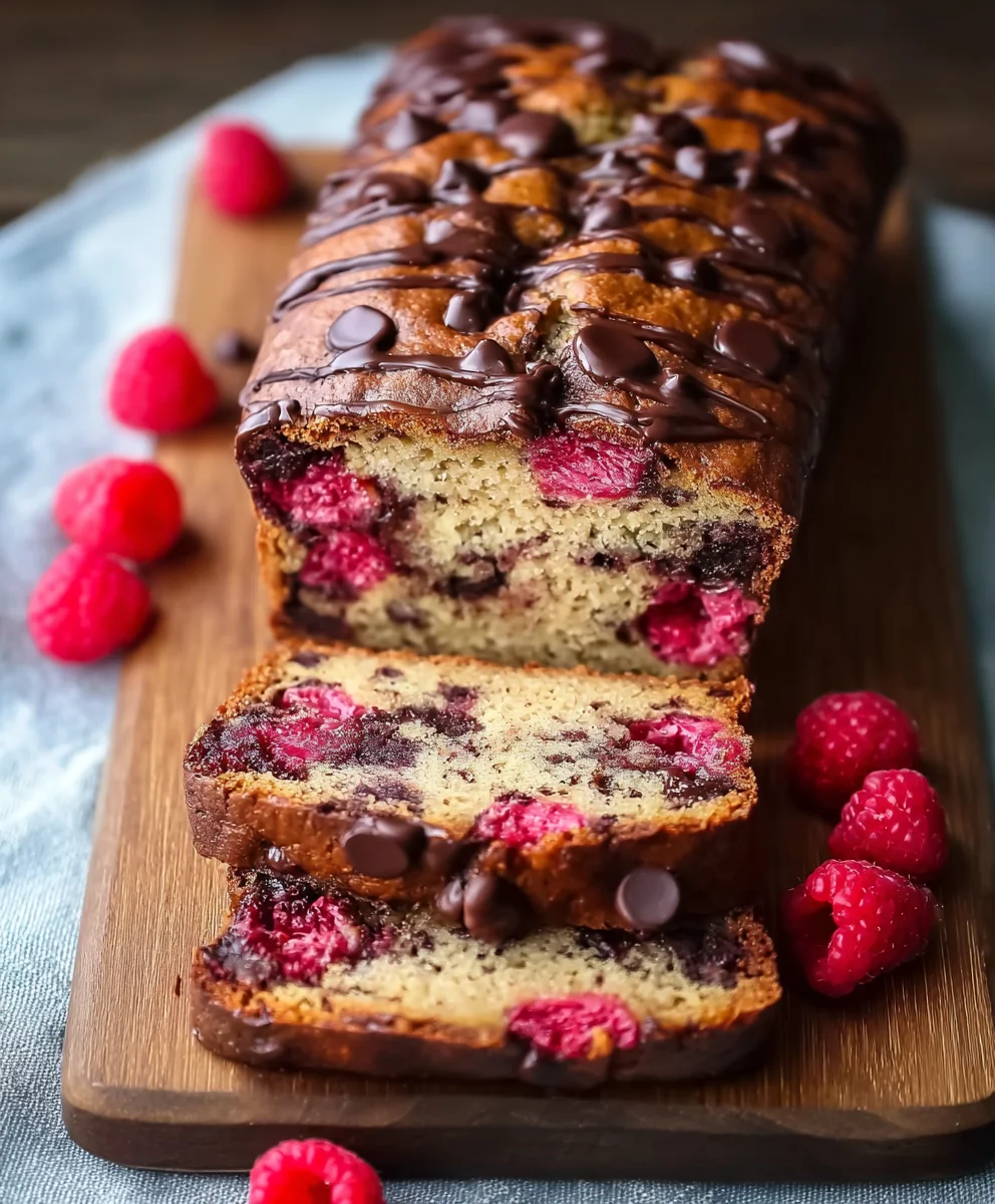Decadent Raspberry Dark Chocolate Banana Bread Recipe