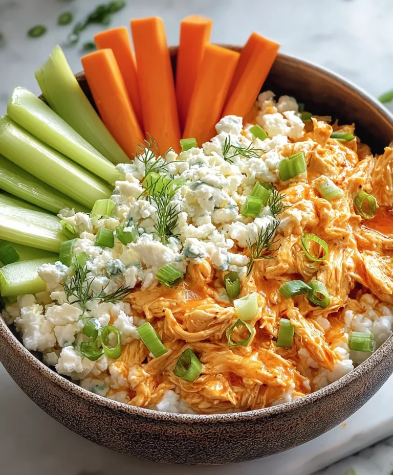 Buffalo Chicken Cottage Cheese Bowl- Healthy & Easy
