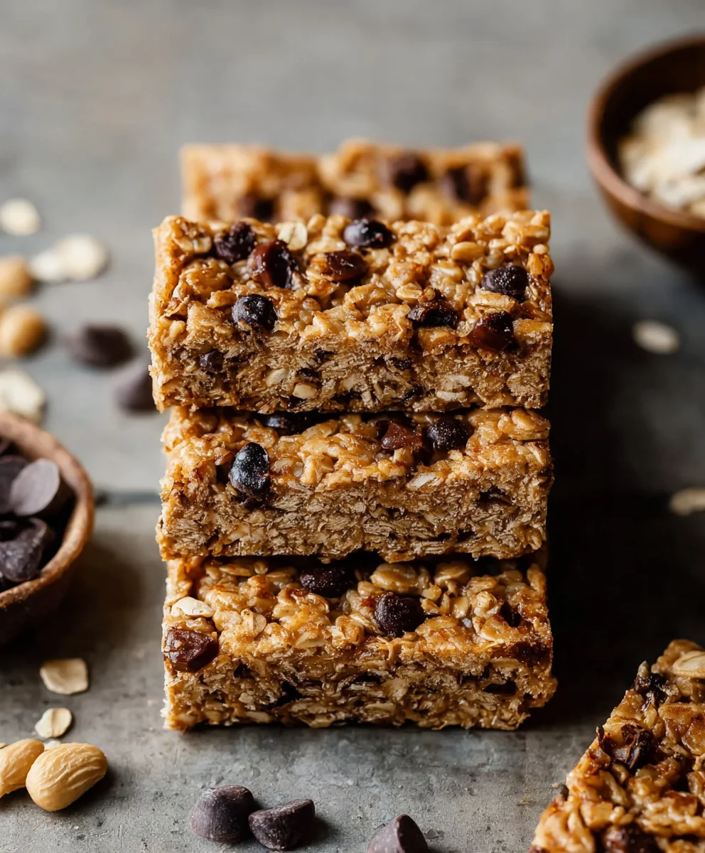 Soft-Baked Peanut Butter Granola Bars Recipe