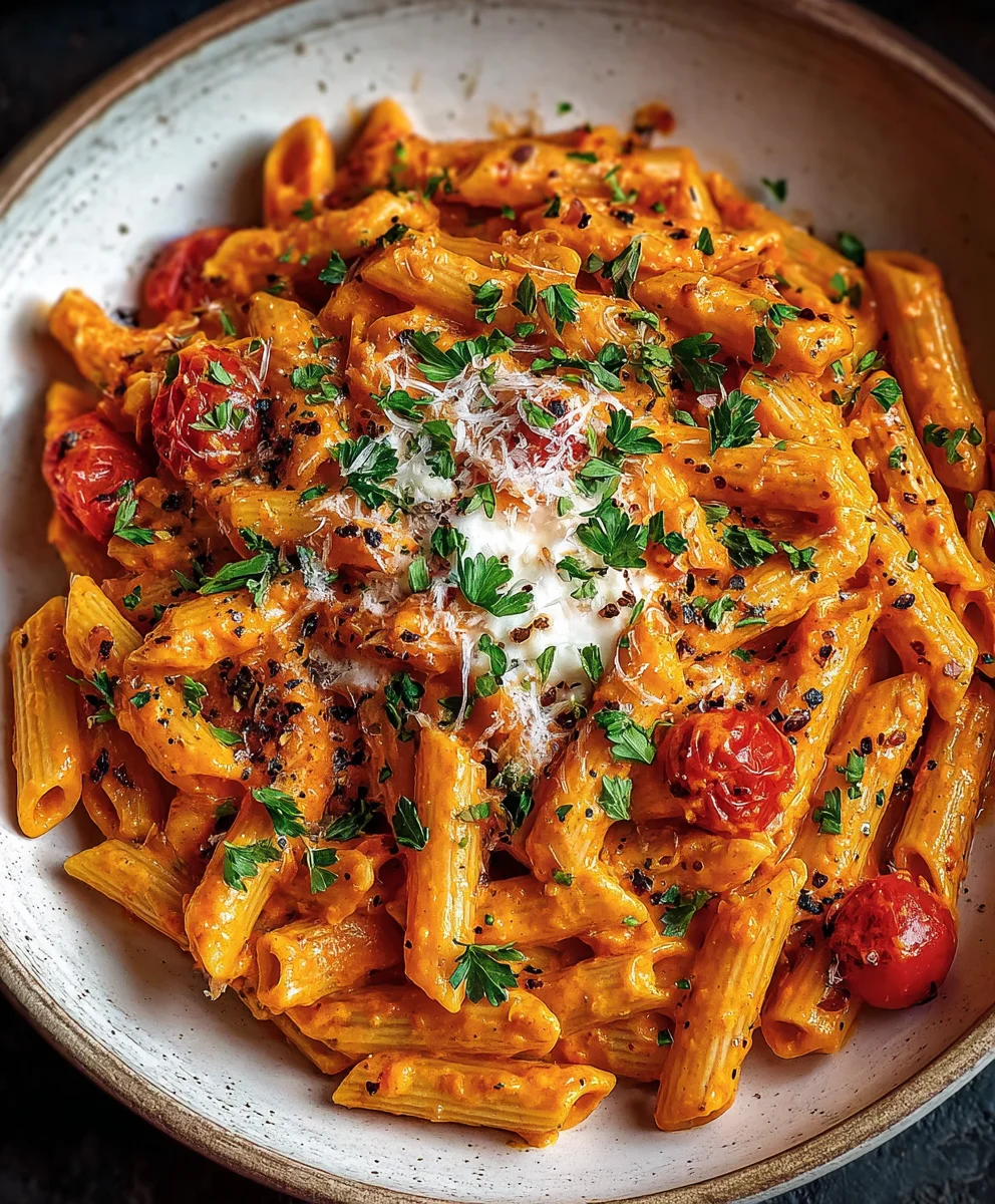 Creamy Tomato Garlic Pasta-Easy Delicious Recipe