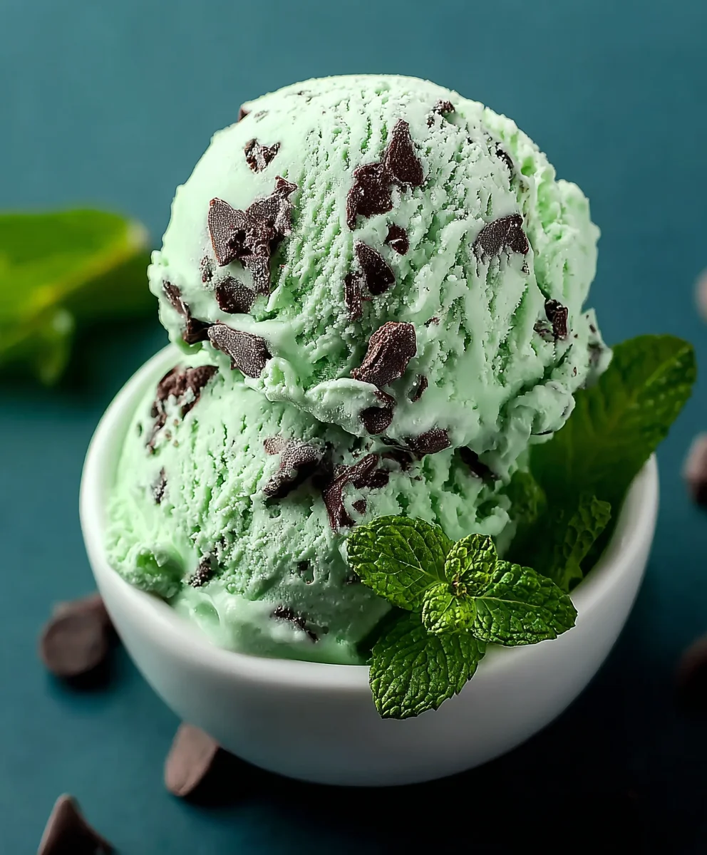 Easy Mint Chocolate Chip Ice Cream Recipe-Cool Treat