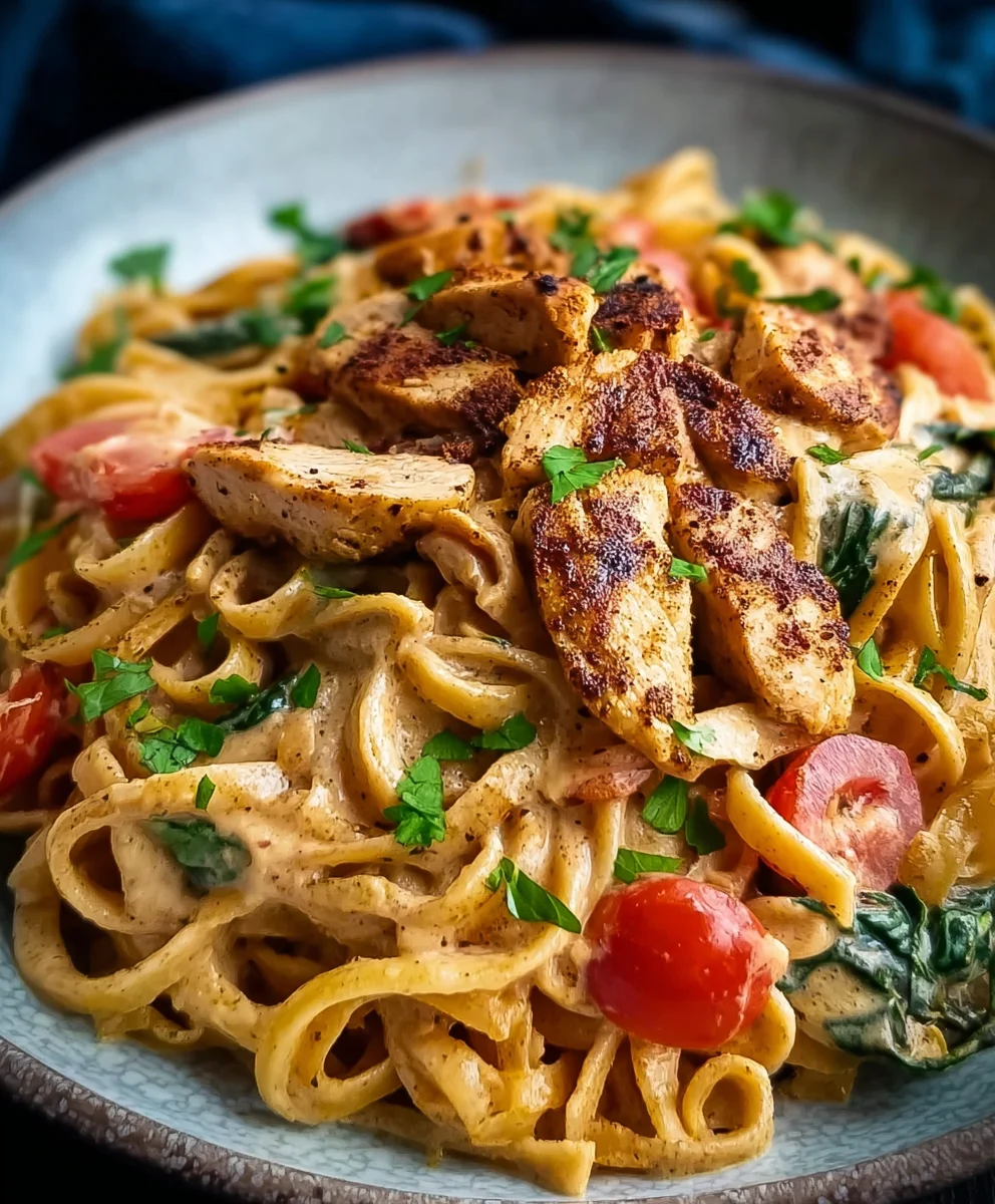 Quick Creamy Cajun Chicken Pasta-Easy Dinner