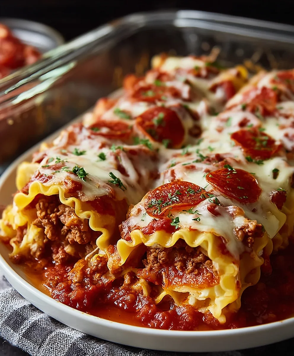 Beef Beef Pepperoni Lasagna Roll-Ups - Easy & Delicious