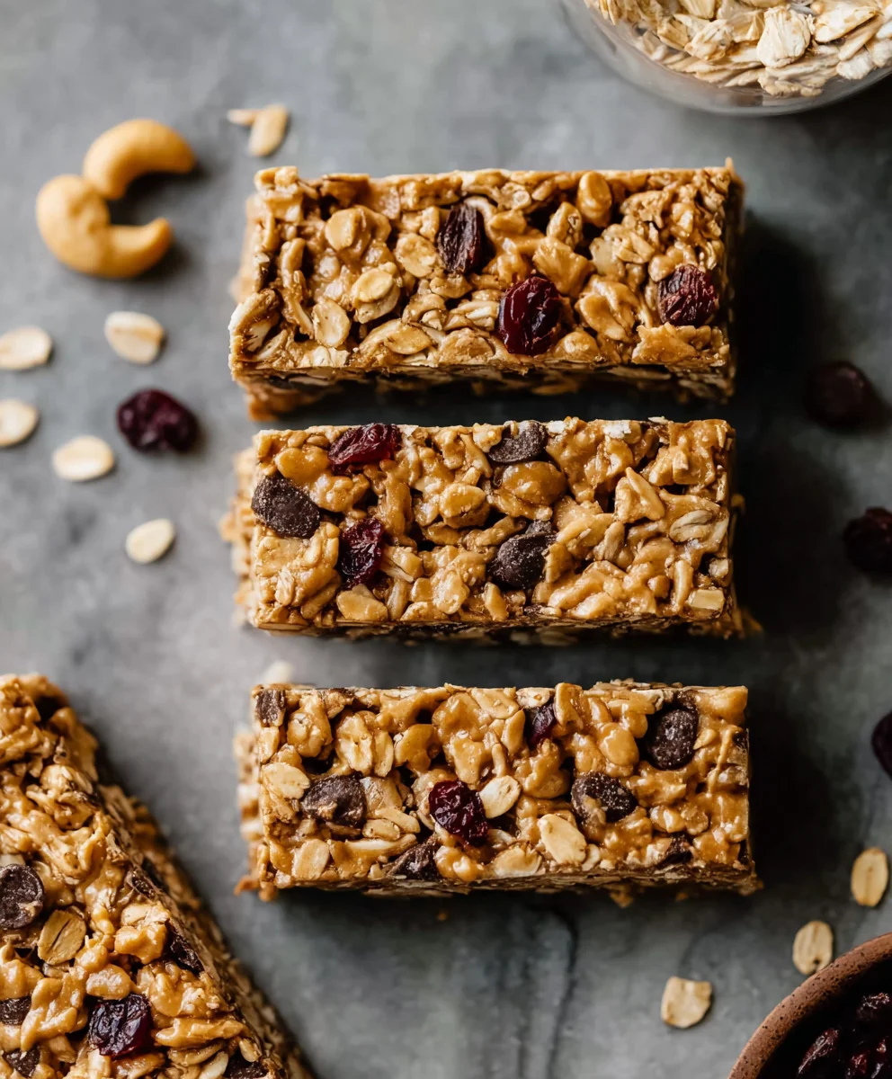 Soft-Baked Peanut Butter Granola Bars Recipe