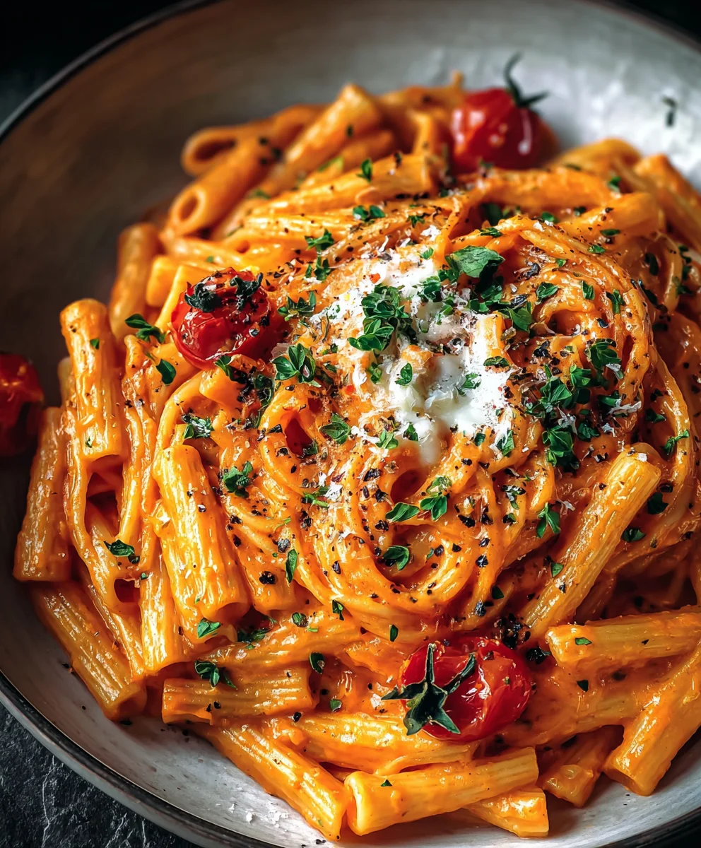 Creamy Tomato Garlic Pasta-Easy Delicious Recipe