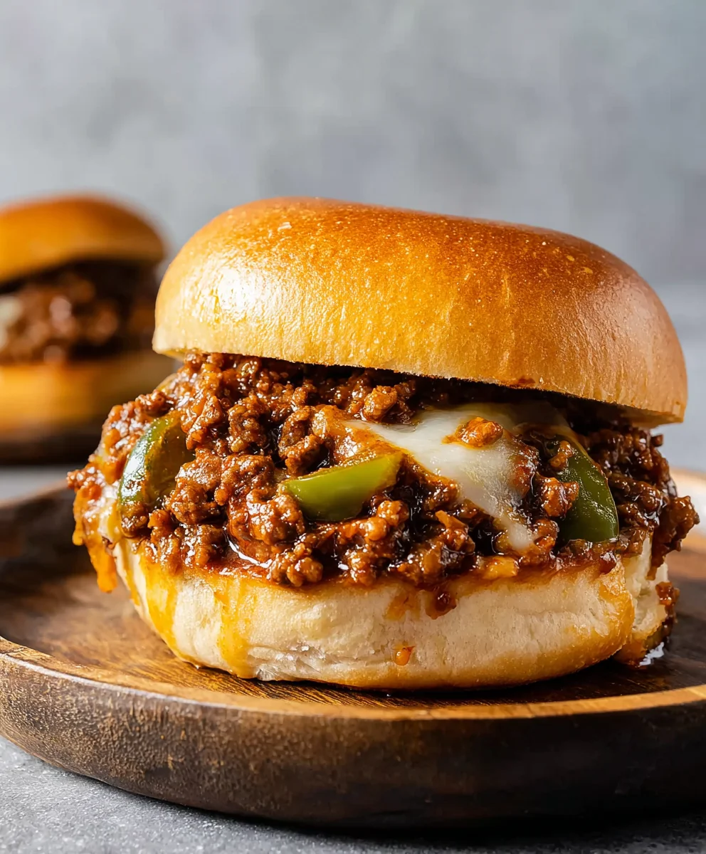 Philly Cheesesteak Sloppy Joes- Easy & Delicious Recipe