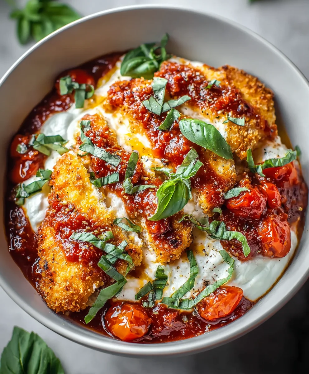 Chicken Parm Cottage Cheese Bowl-Healthy & Easy Recipe
