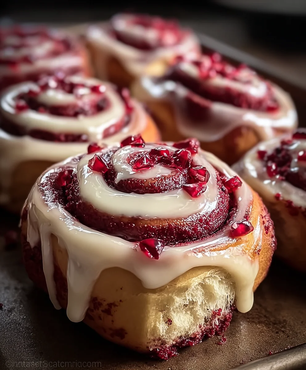 Red Velvet Cinnamon Rolls-Decadent Holiday Treat