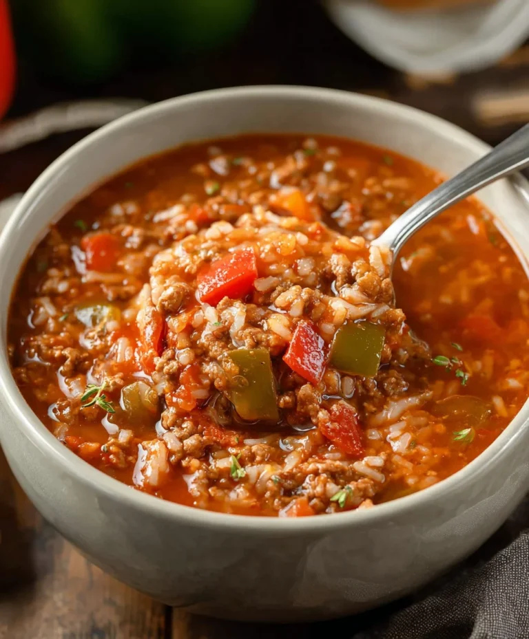Hearty Stuffed Pepper Soup Recipe-Flavorful & Easy