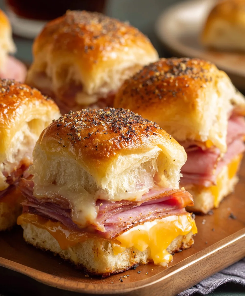 Beef Beef Ham Cheese Sliders - Easy Baked Appetizer