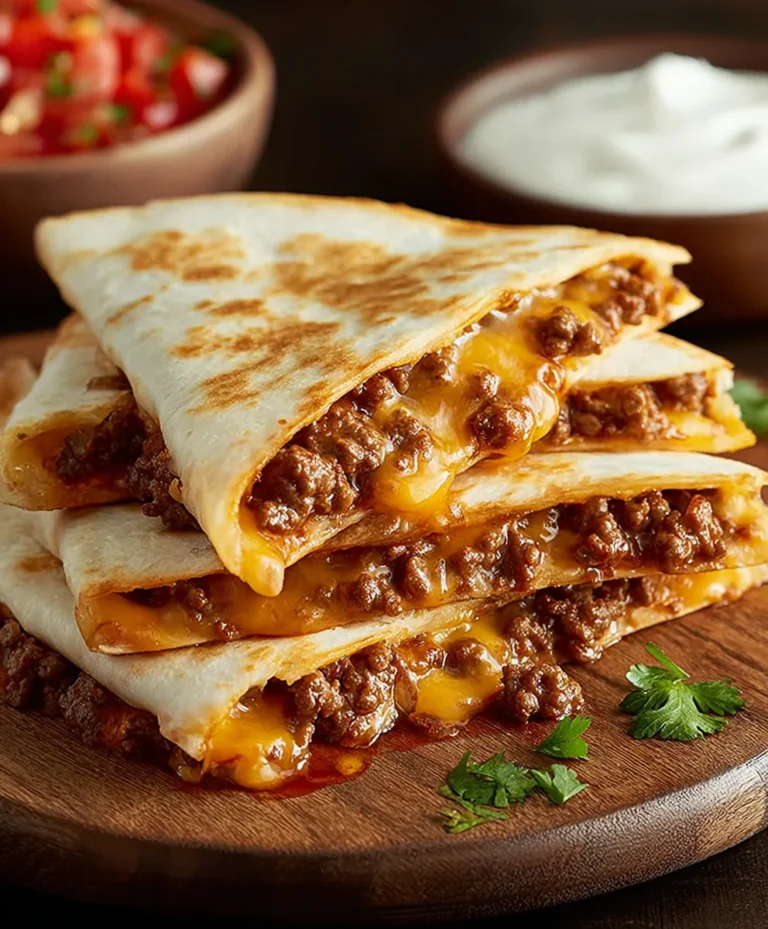 Easy Cheesy Ground Beef Quesadillas – Quick Recipe