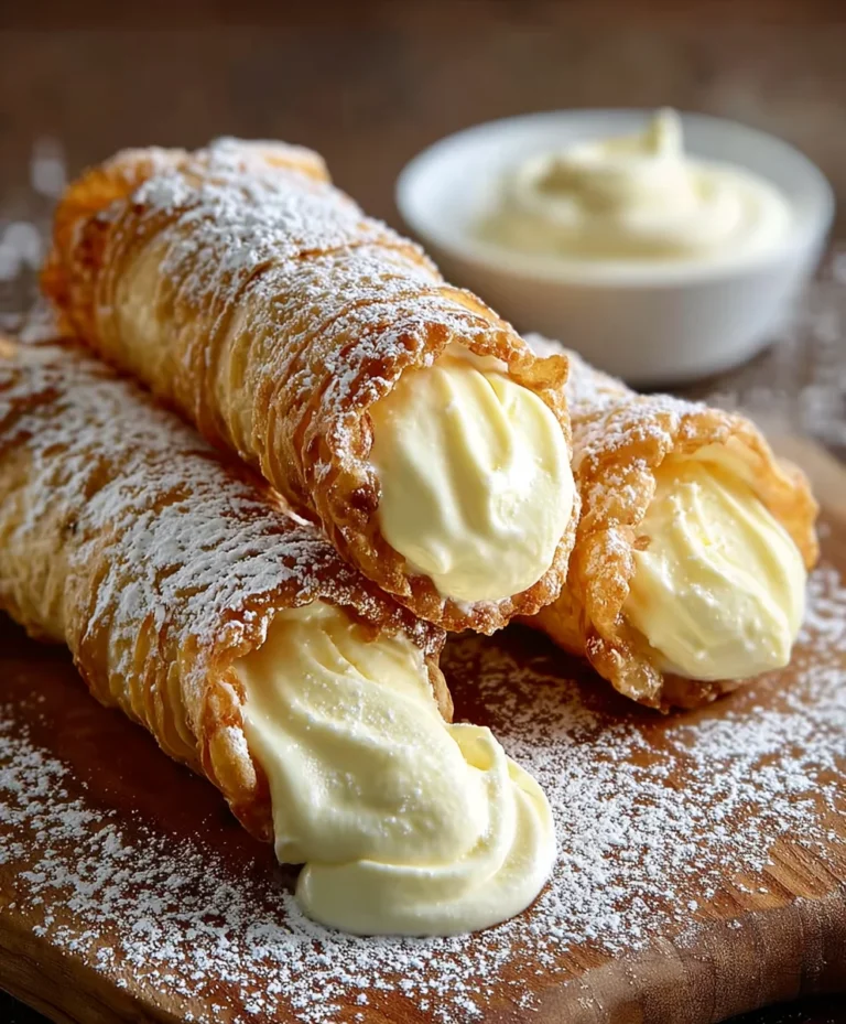 Easy Italian Cream Stuffed Cannoncini Recipe
