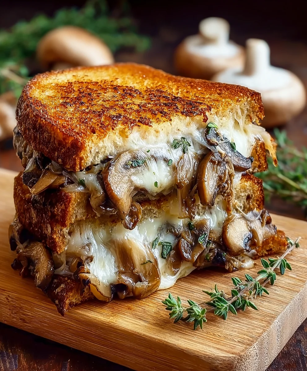 Caramelized Mushroom Grilled Cheese - Savory Comfort