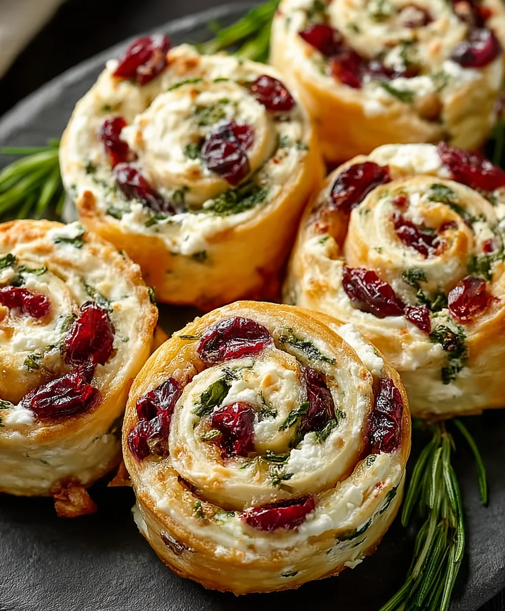 Cranberry Feta Pinwheels-Easy Appetizer Recipe