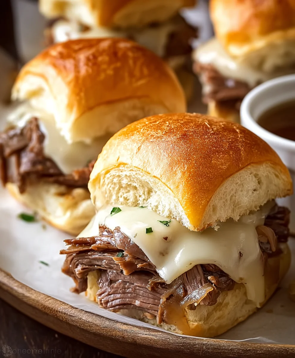 Easy Beef French Dip Sliders - Quick Appetizer