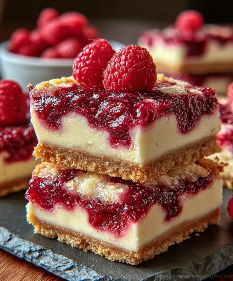 Easy Raspberry Cheesecake Bars-Perfect Dessert