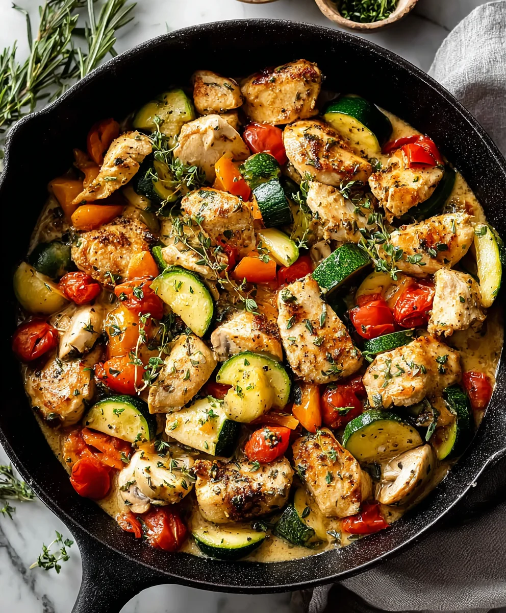 Easy Chicken and Vegetable Skillet Dinner