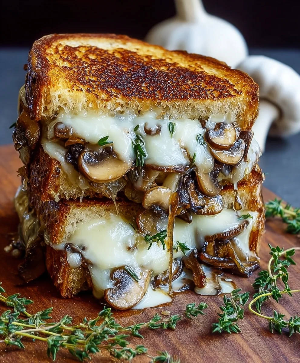 Caramelized Mushroom Grilled Cheese - Savory Comfort