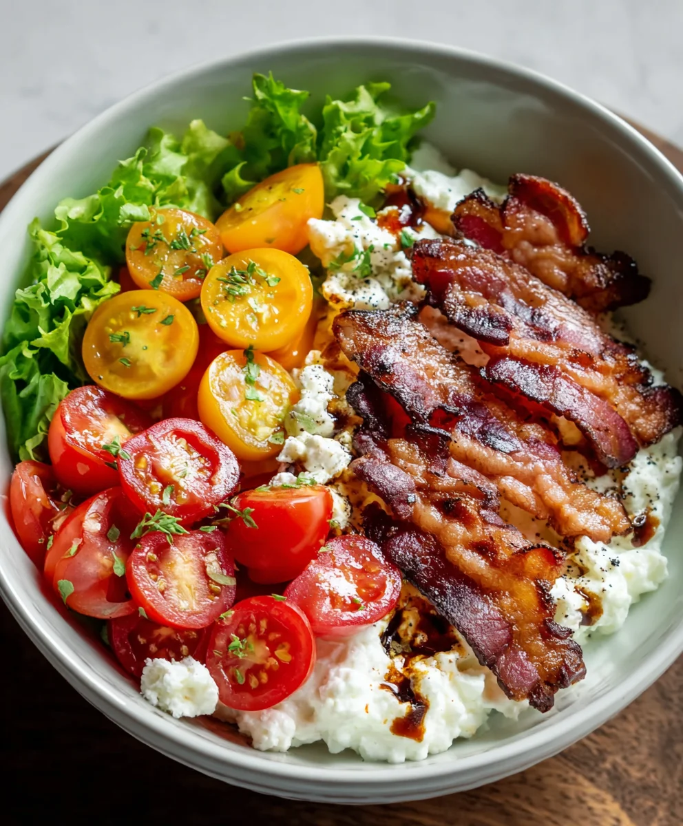 Easy BLT Cottage Cheese Bowl Recipe
