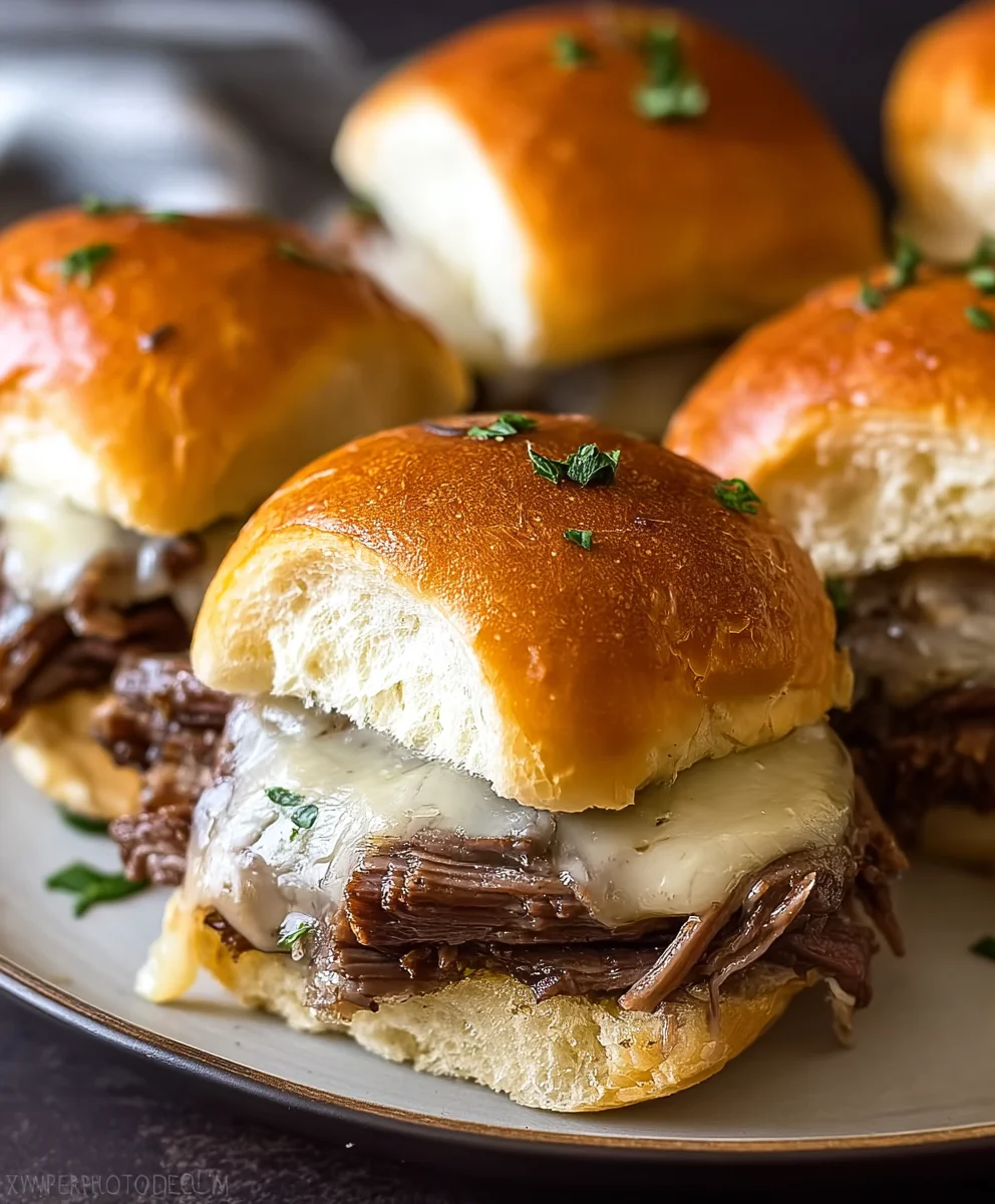 Easy Beef French Dip Sliders - Quick Appetizer