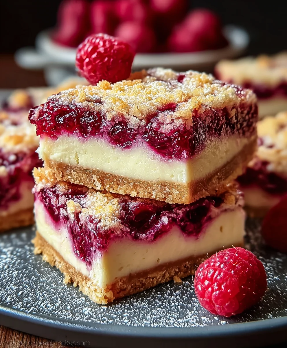 Easy Raspberry Cheesecake Bars-Perfect Dessert