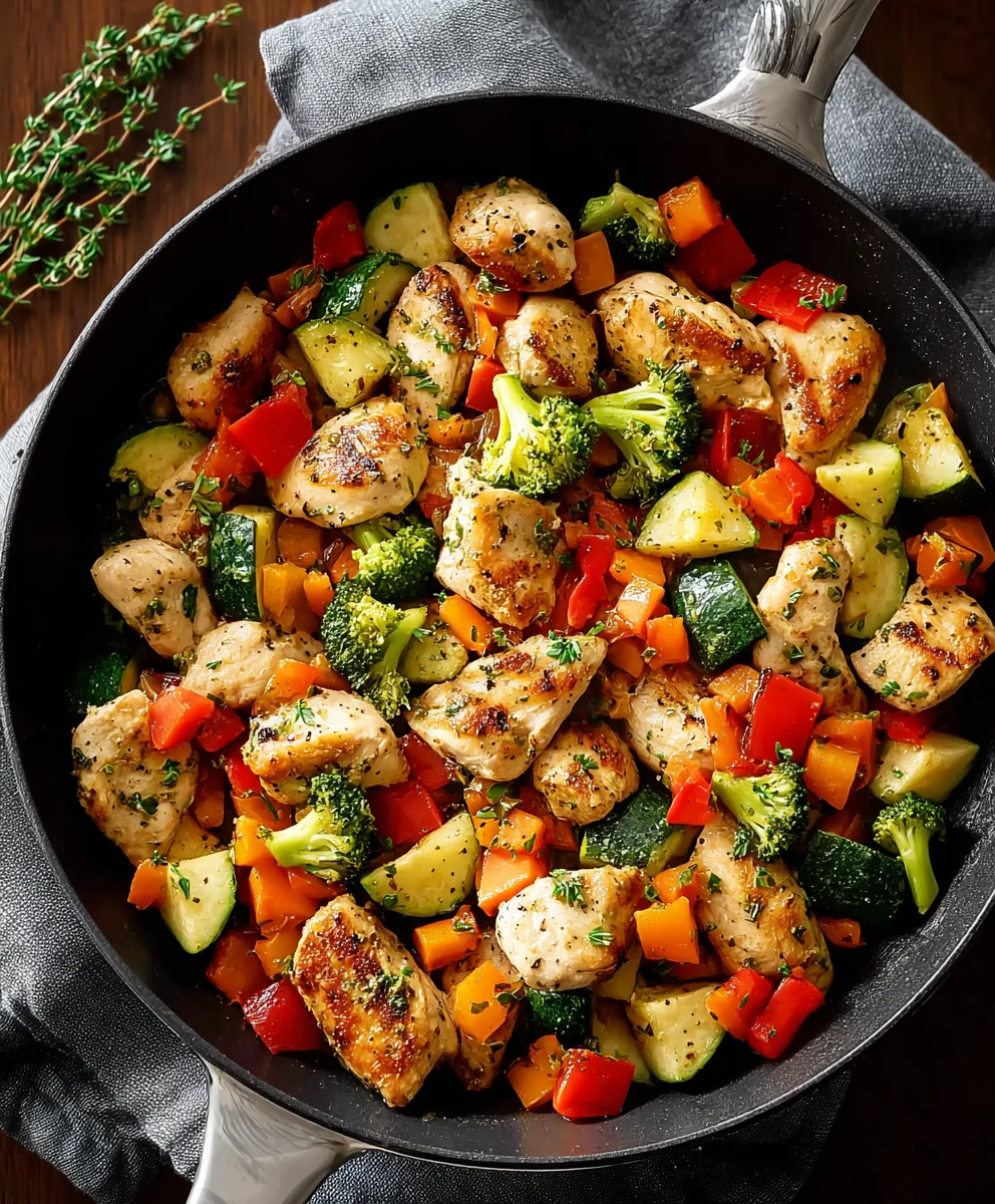 Easy Chicken and Vegetable Skillet Dinner