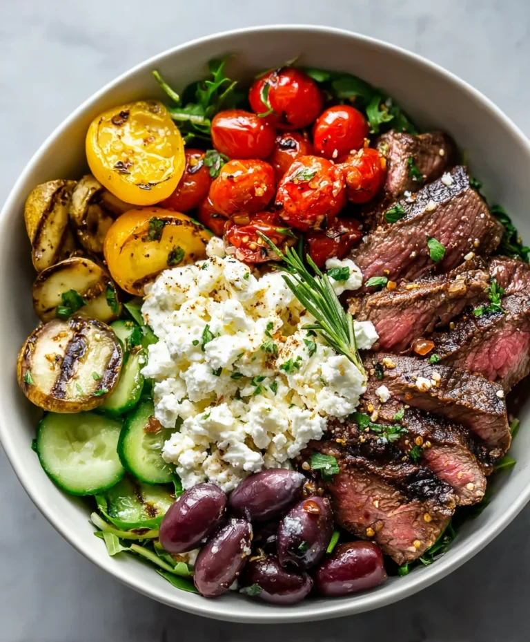 Mediterranean Beef Steak Bowl – Easy Flavorful Recipe