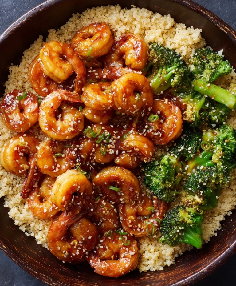 Honey Garlic Shrimp Bowls- Quick Easy Dinner