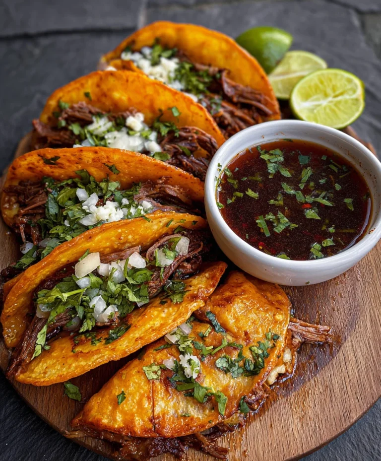 Authentic Birria Quesatacos- Rich Consomé Recipe