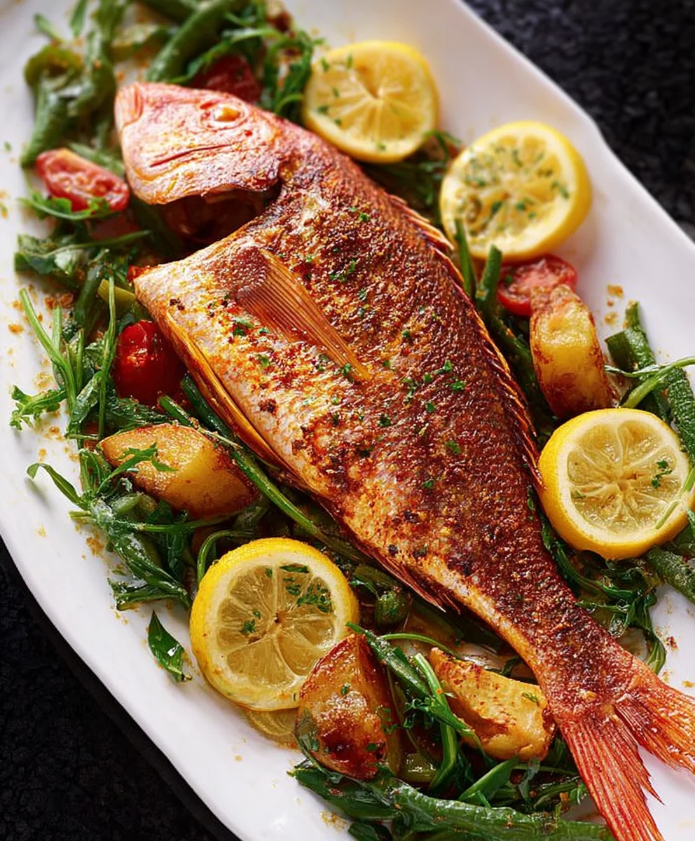 Oven Baked Whole Yellowtail Snapper Recipe - Easy & Delicious