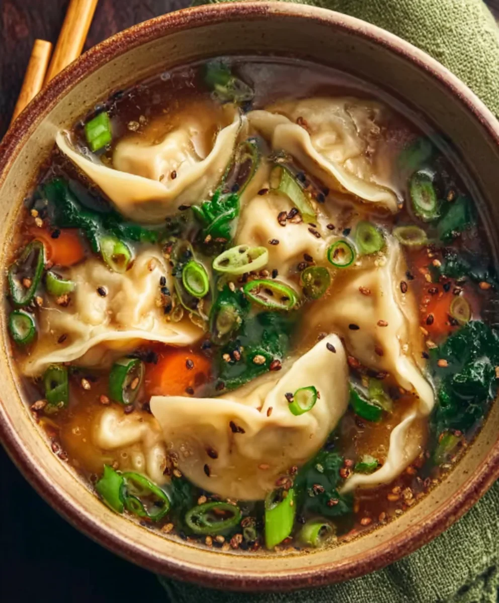 Savory Beef Potsticker Soup - Quick & Easy Recipe