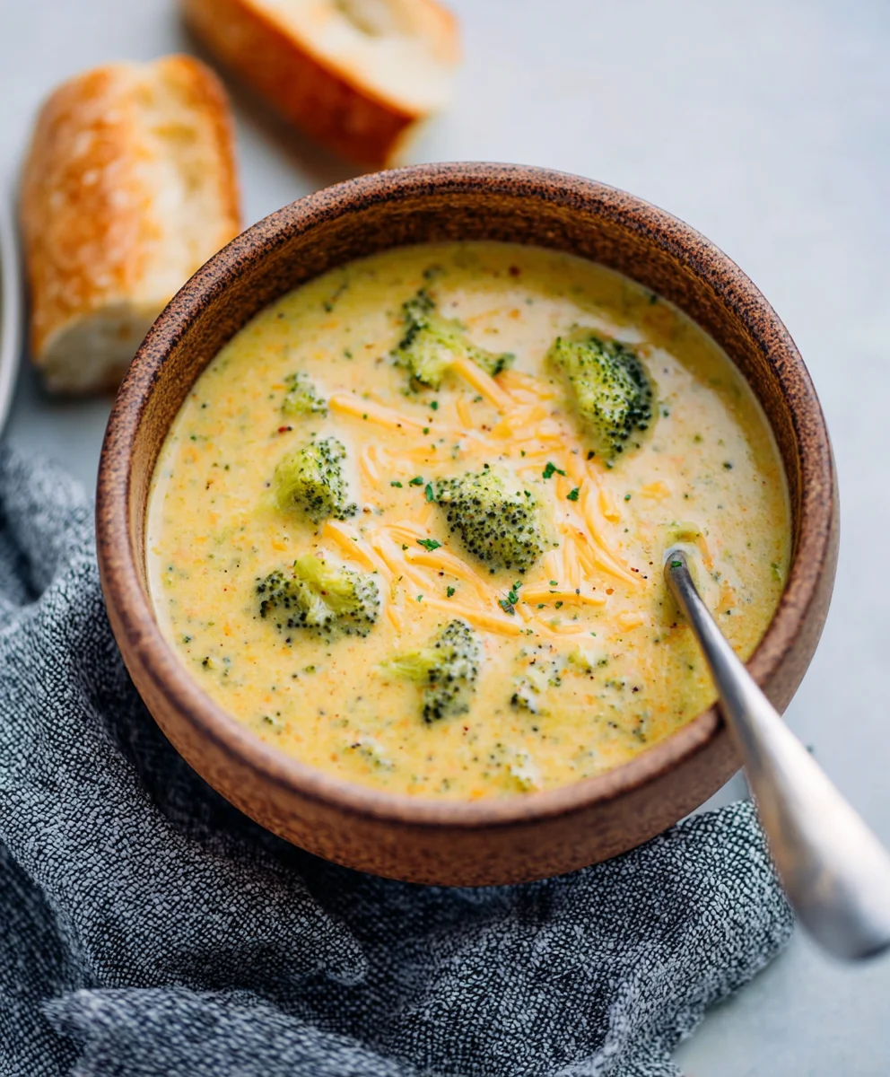 Creamy Cheddar Broccoli Soup - Delicious Comfort Food