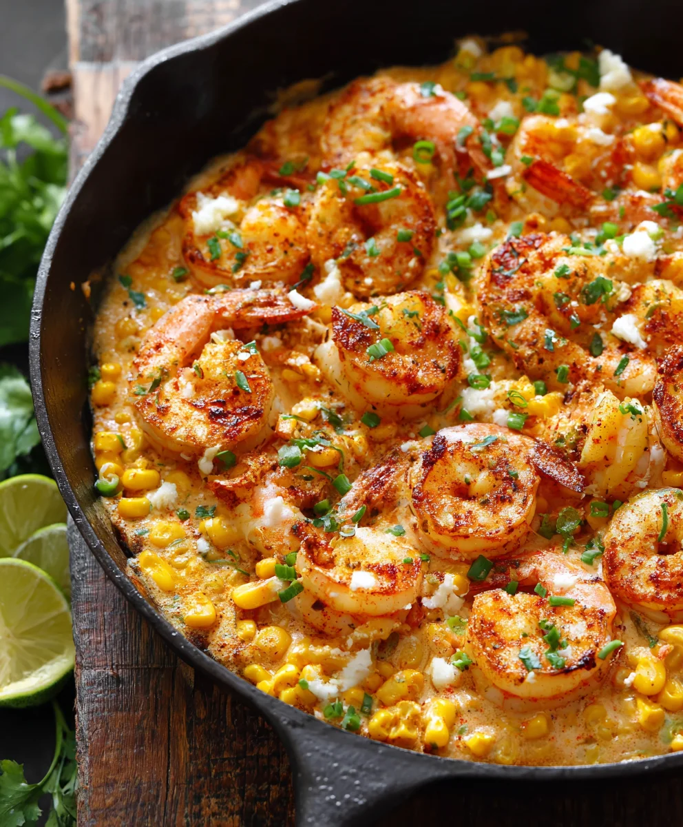 Creamy Shrimp Corn One-Pan Dinner - Minutes