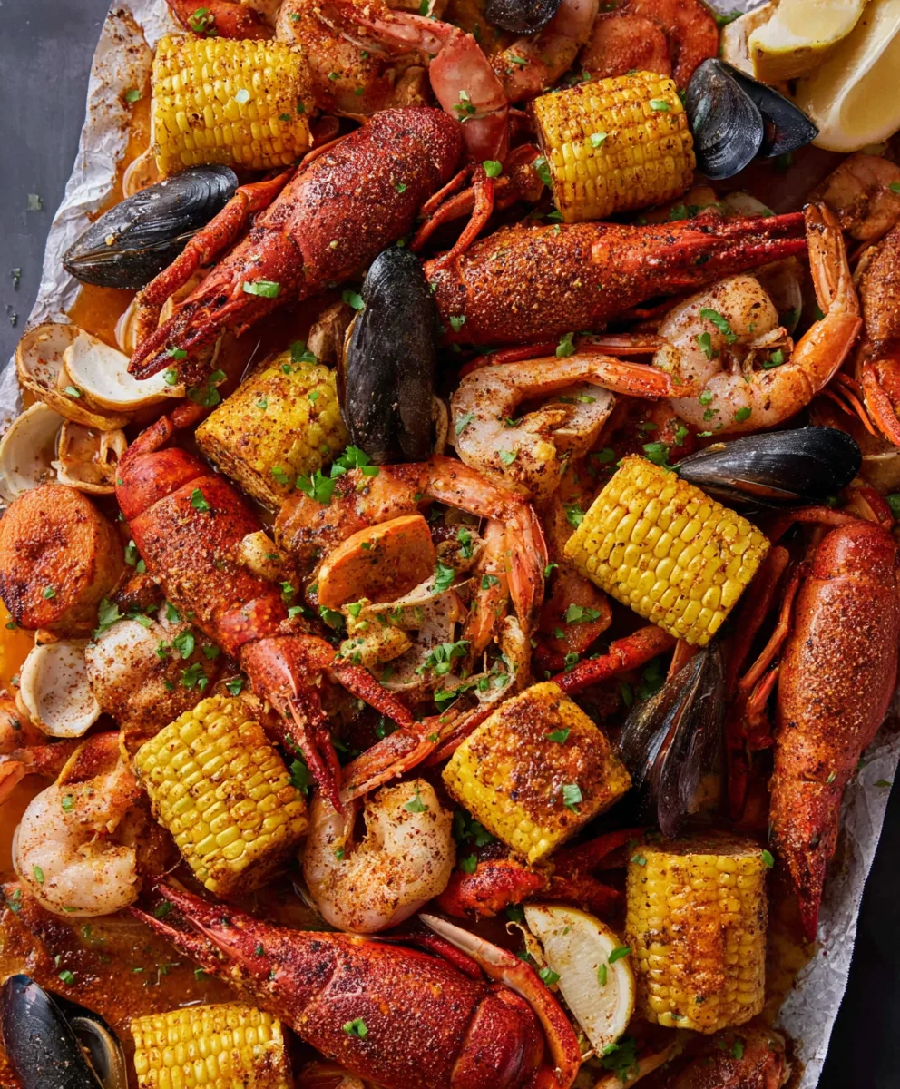 Spicy Cajun Seafood Boil- Garlic Butter Recipe