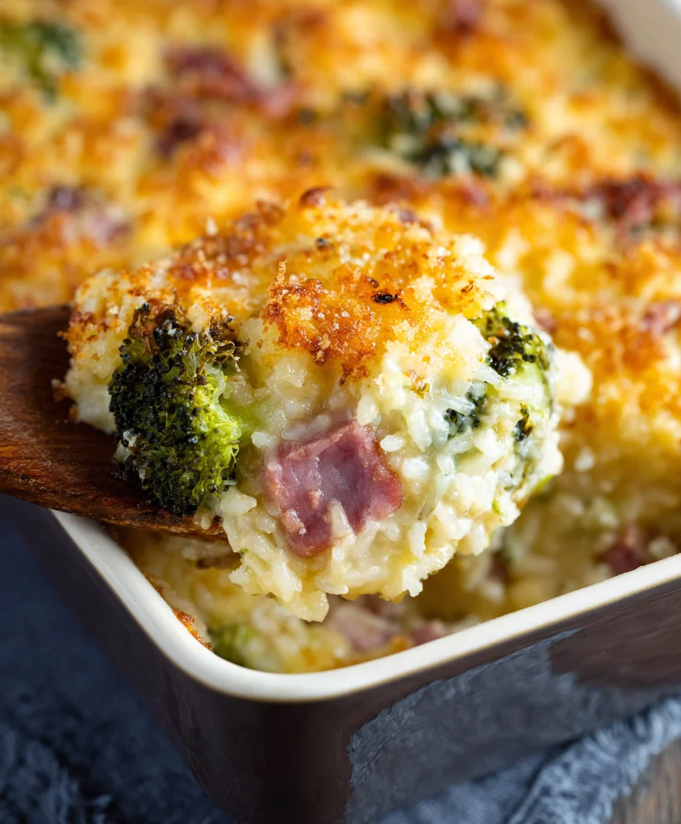 Beef Beef Ham Casserole Broccoli Rice Delight