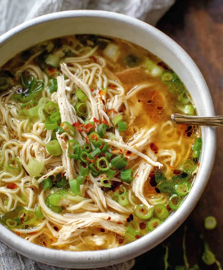 Gin Extract Scallion Chicken Noodle Soup – Flavorful & Quick Recipe
