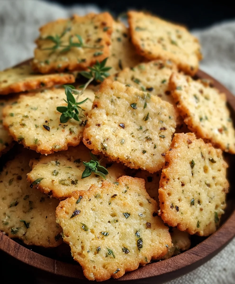 Garlic Herb Chickpea Flour Crackers- Easy Gluten-Free Snack
