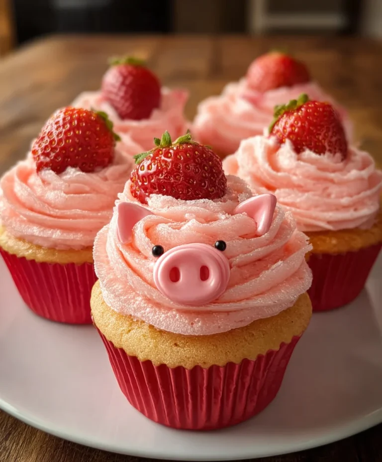 Strawberry Piggy Beef Cupcakes – Cute & Delicious Treat