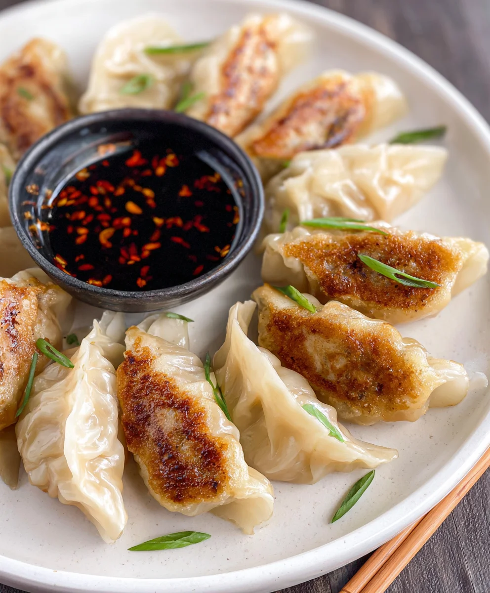 Easy Pan-Fried Chicken Potstickers Recipe