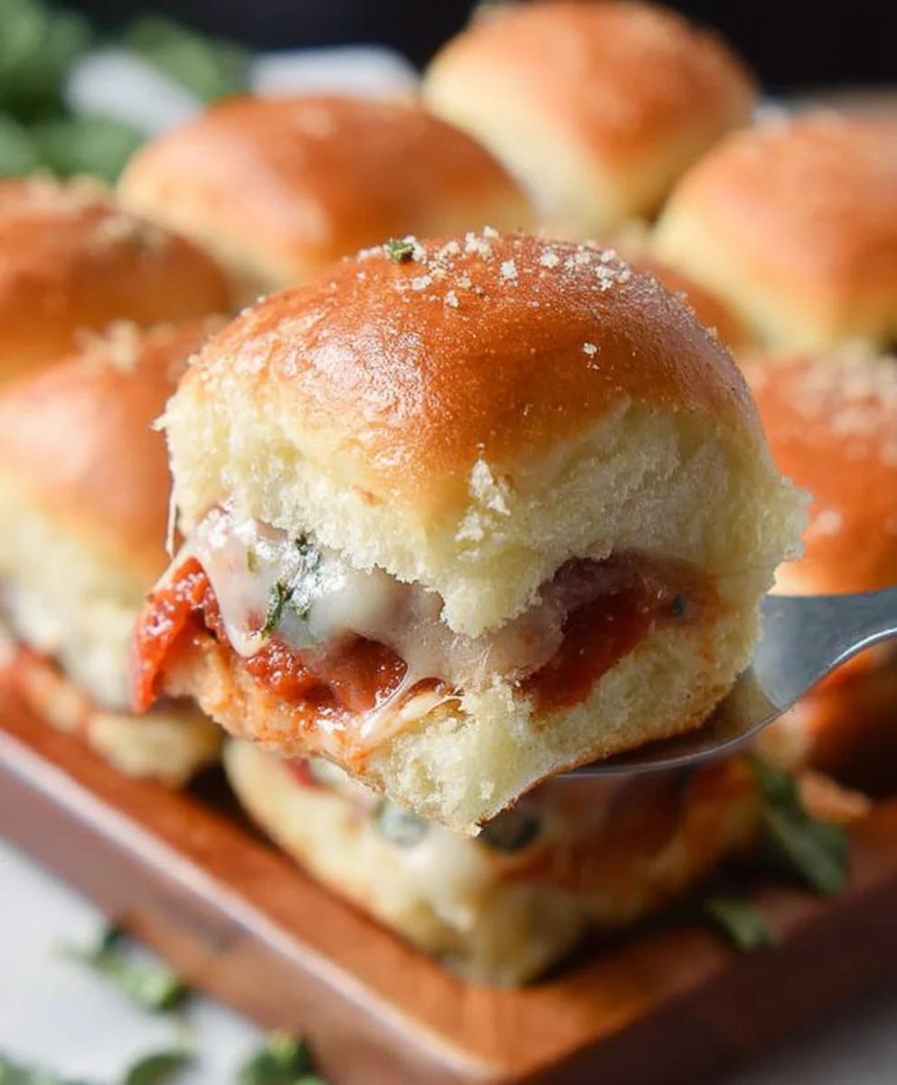 Easy Pizza Sliders- Crowd Pleasing Beef Bites