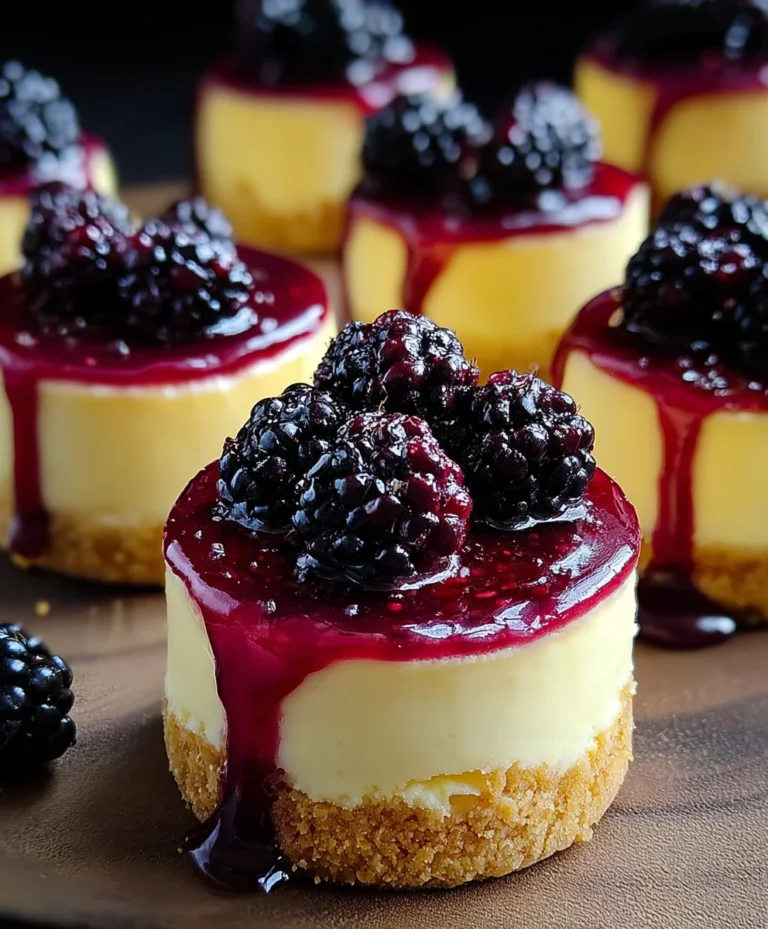 Lemon Raspberry Blackberry Mini Cheesecakes Delight