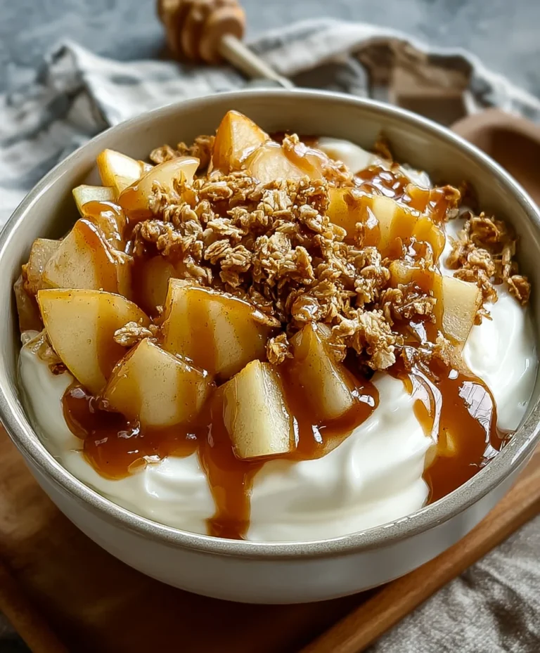 Caramel Apple Pie Yogurt Bowl-Easy Delicious Recipe
